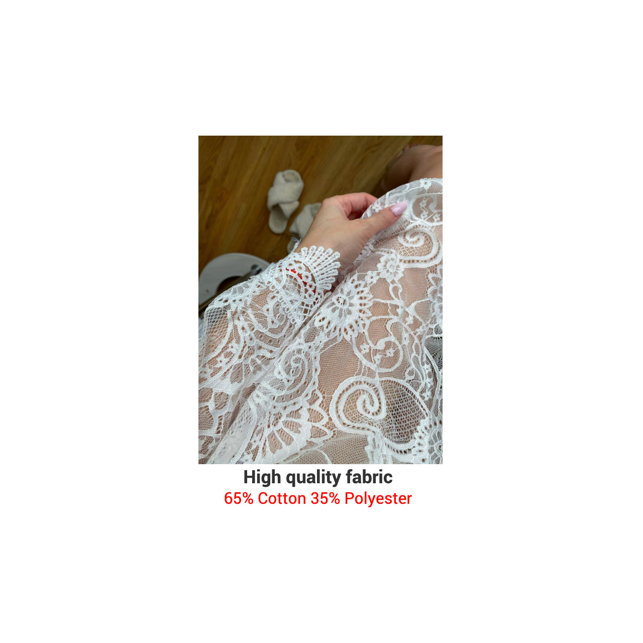White Floral Lace Tunic / Dress / Beach Cover Up in Size S, M, L, or XL
