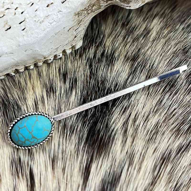 Turquoise Alloy Hairpin Style C One Size