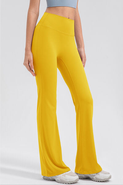 High Waist Straight Active Pants True Yellow