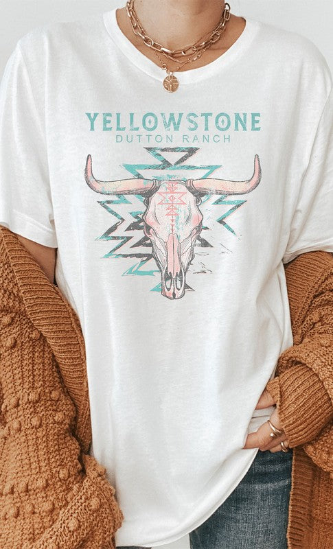 Yellowstone Duttton Ranch Western PLUS Graphic Tee White