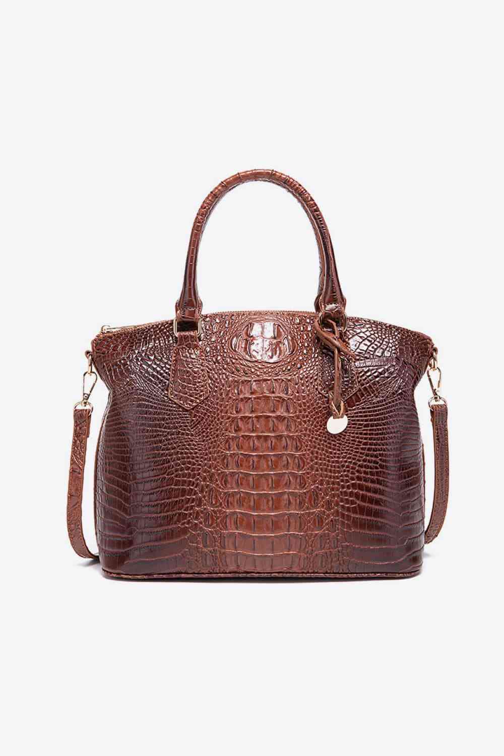 PU Leather Handbag in 12 Color Choices Burnt Umber One Size