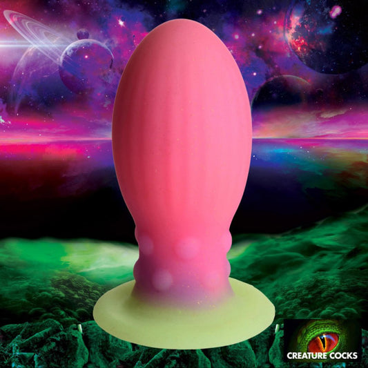 Creature Cocks Glow in the Dark Xeno Silicone Egg Large Multi Color