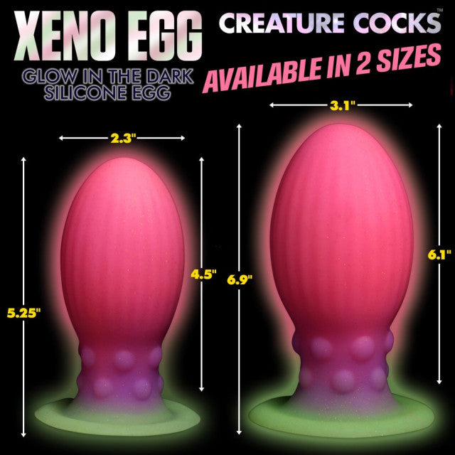 Creature Cocks Glow in the Dark Xeno Silicone Egg Large Multi Color